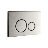 Product Cut out image of the Abacus Iso 2S Brushed Stainless Steel Flush Plate